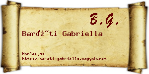 Baráti Gabriella névjegykártya