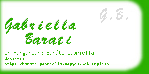 gabriella barati business card