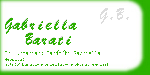 gabriella barati business card